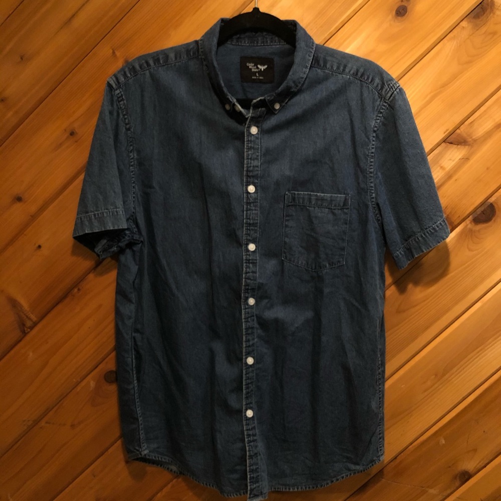 Primark shirt sleeve denim looking button down